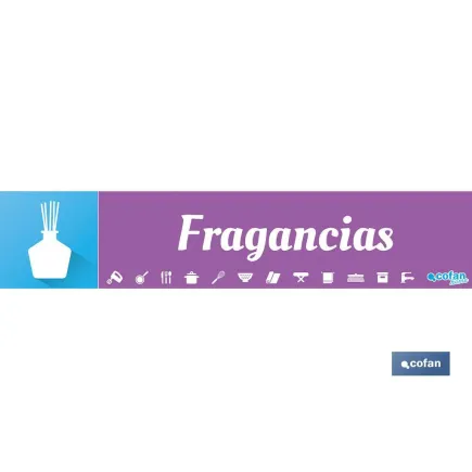 SEÑALETICA IMANTADA PARA EXPOSITOR 975 x 200 mm - FRAGANCIAS