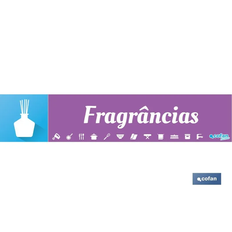 SEÑALETICA IMANTADA PARA EXPOSITOR 975 x 200 mm - FRAGRANCIAS