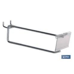 GANCHO SIMPLE CON ETIQUETERO 300 X 6 MM