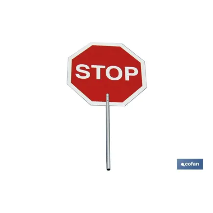 SEÑAL DE MANO CON MANGO ALUMINIO