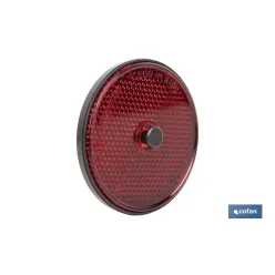 CATADIÓPTRICO REDONDO ROJO Ø 60 MM CON TORNILLO