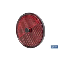 CATADIÓPTRICO REDONDO ROJO Ø 60 MM CON TORNILLO