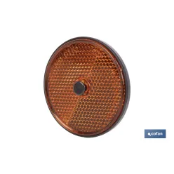 CATADIÓPTRICO REDONDO ÁMBAR Ø 60 MM CON TORNILLO