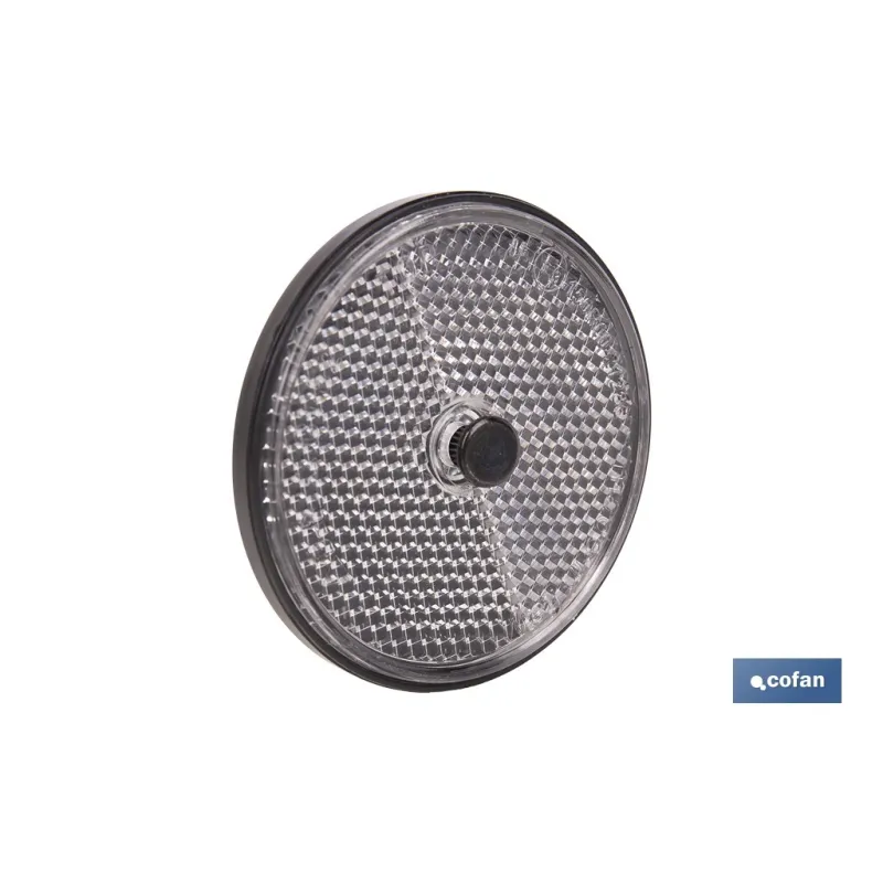 CATADIÓPTRICO REDONDO BLANCO Ø 60 MM CON TORNILLO