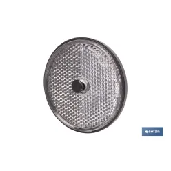 CATADIÓPTRICO REDONDO BLANCO Ø 60 MM CON TORNILLO