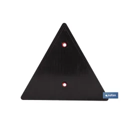 CATADIÓPTRICO TRIANGULAR ROJO 155 X 137 MM CON AGUJERO Y SIN TORNILLOS