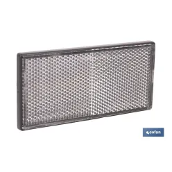 CATADIÓPTRICO RECTANGULAR BLANCO 106 X 50 MM ADHESIVO