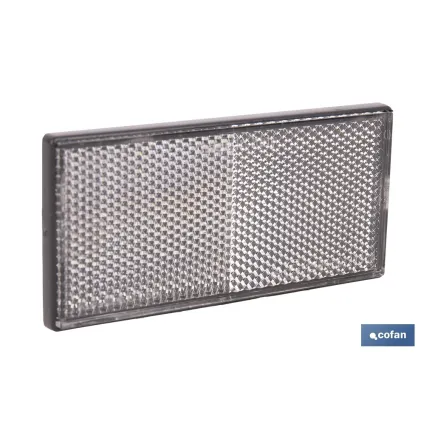 CATADIÓPTRICO RECTANGULAR BLANCO 106 X 50 MM ADHESIVO