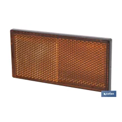 CATADIÓPTRICO RECTANGULAR ÁMBAR 106 X 50 MM ADHESIVO