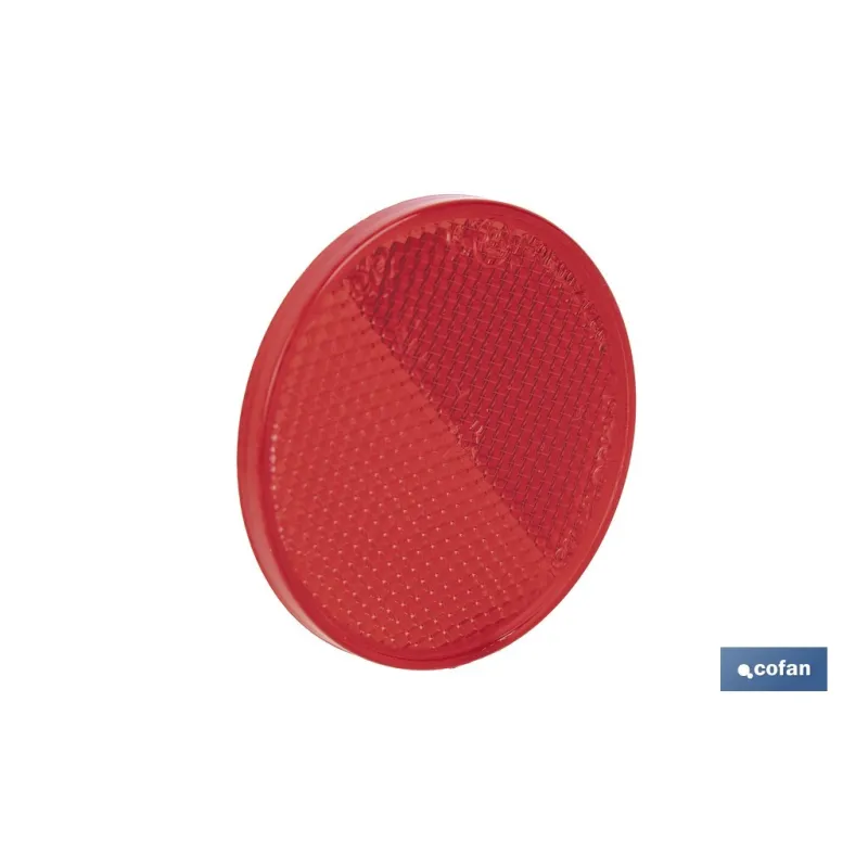 CATADIÓPTRICO REDONDO ROJO Ø 60 MM ADHESIVO