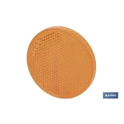 CATADIÓPTRICO REDONDO ÁMBAR Ø 60 MM ADHESIVO