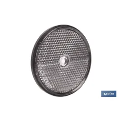 CATADIÓPTRICO REDONDO BLANCO Ø60 MM CON AGUJERO SIN TORNILLO