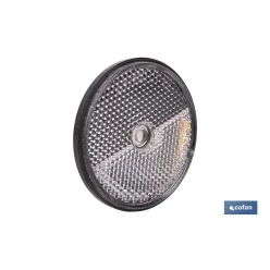 CATADIÓPTRICO REDONDO BLANCO Ø60 MM CON AGUJERO SIN TORNILLO CON ADHESIVO