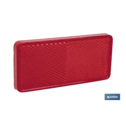 CATADIÓPTRICO RECTANGULAR ROJO 94 X 44 MM CON ADHESIVO