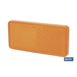 CATADIÓPTRICO RECTANGULAR ÁMBAR 94 X 44 MM CON ADHESIVO