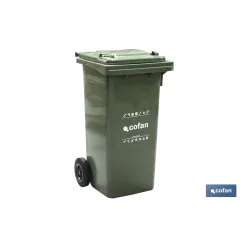 CONTENEDOR 2 RUEDAS 120 LITROS COLOR VERDE