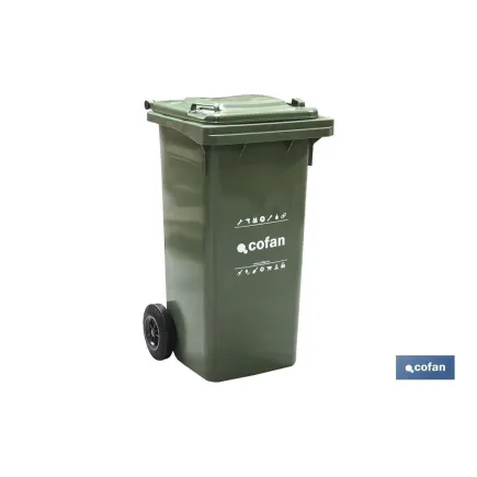 CONTENEDOR 2 RUEDAS 120 LITROS COLOR VERDE