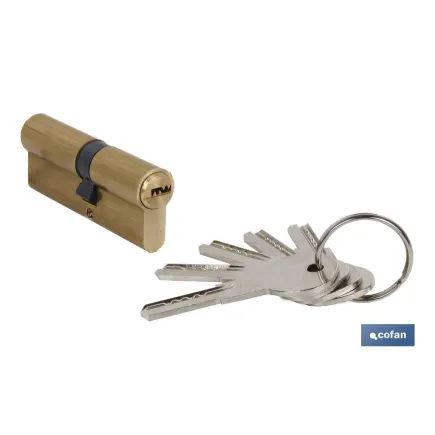 CILINDRO DE SEGURIDAD DE LATÓN 45/45 - LEVA LARGA