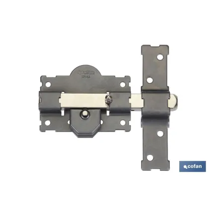 CERROJO BOTON/LLAVE PINTADO GRIS R/105-50mm Igualados