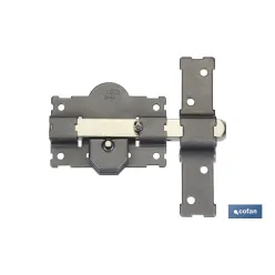 CERROJO BOTON/LLAVE PINTADO GRIS R/105-70mm Igualados