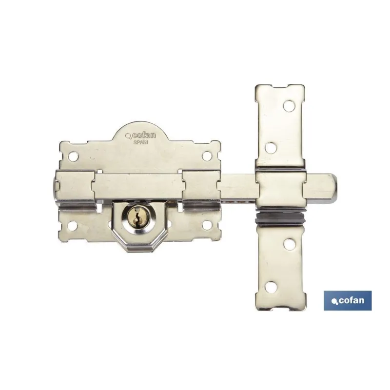 CERROJO LLAVE/LLAVE NIQUELADO L/105 - 70 mm