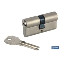 CILINDRO DE SEGURIDAD DE NÍQUEL PARA LLAVE NORMAL 30/30 - LEVA LARGA