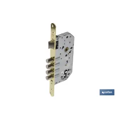 Cerradura Embutir 4 B-Redonda+cerradero D85 E50 Níquel (P/Madera)