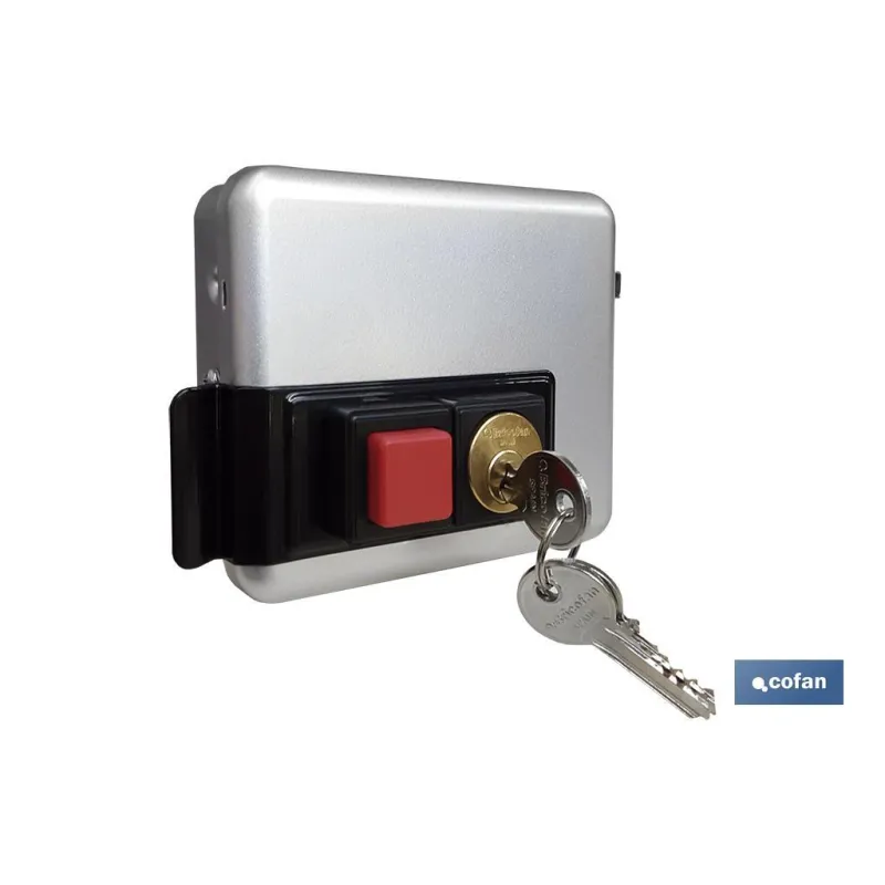 Cerradura eléctrica+cerradero C/ Pulsador- Derecha
