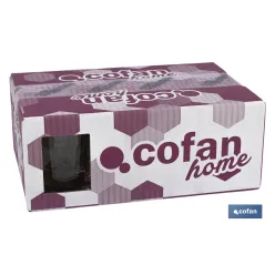 PACK 6 VASOS DE AGUA VIDRIO 30.5 CL MODELO JADE