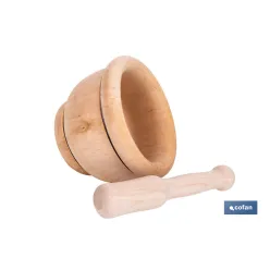 MORTERO DE MADERA CON MAZA Ø14 CM