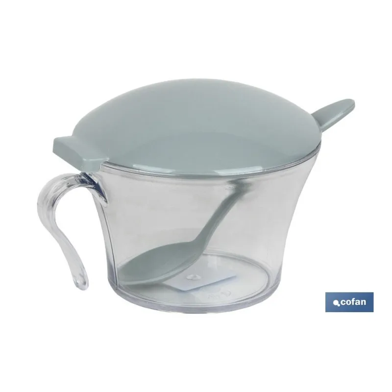 AZUCARERO 120ml MODELO ALBAHACA COLOR VERDE AGUA 15X11.5X9cm venta unitaria