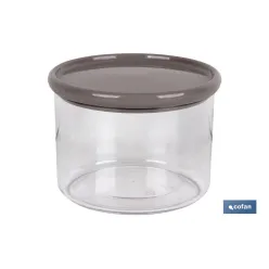 BOTE MULTIUSOS MODELO ALBAHACA COLOR PIEDRA 1L 11X15cm venta unitaria