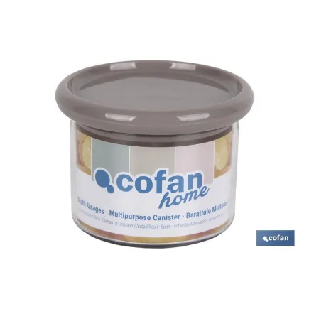 BOTE MULTIUSOS MODELO ALBAHACA COLOR PIEDRA 160ML 8X6cm venta unitaria