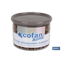 BOTE MULTIUSOS MODELO ALBAHACA COLOR PIEDRA 500ML 11X8cm venta unitaria