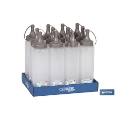 BOTELLA ACEITERA MODELO ALBAHACA 500 ML COLOR PIEDRA 6X23 CM VENTA UNITARIA