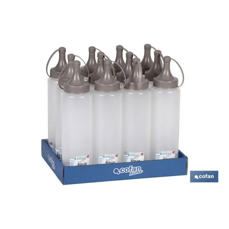 BOTELLA ACEITERA MODELO ALBAHACA 500 ML COLOR PIEDRA 6X23 CM VENTA UNITARIA