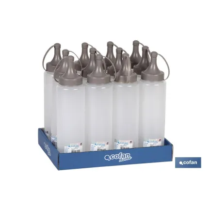 BOTELLA ACEITERA MODELO ALBAHACA 500 ML COLOR PIEDRA 6X23 CM VENTA UNITARIA