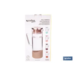 JARRA BOROSILICATO  ROJO 1300 ml