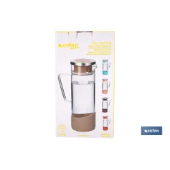 JARRA BOROSILICATO ROSA 1300 ml