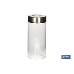 FRASCO BOROSILICATO+ACERO MODELO CICER 1300ML 22.5 X 10  CM