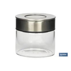 FRASCO BOROSILICATO+ACERO MODELO CICER 400 ML 9.6 X 10 CM