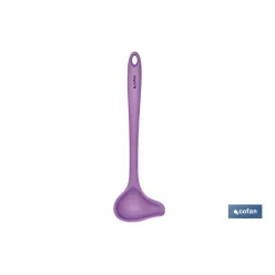 CUCHARA SALSA DE SILICONA MORADA MODELO VERGINI 27 X 8 CM