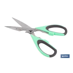 TIJERAS VERDES DE ACERO INOX. MODELO SENA 22 CM