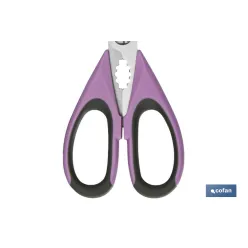 TIJERAS MORADAS DE ACERO INOX. MODELO SENA 22 CM