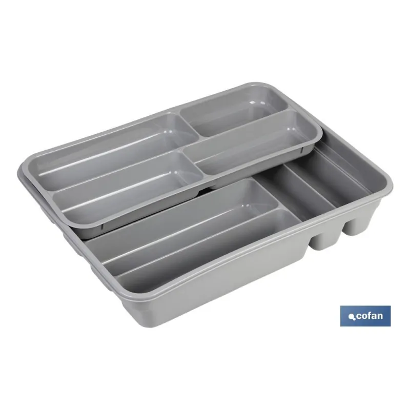 CUBERTERO  GRIS 40X30X7 cm DOS ALTURAS venta unitaria