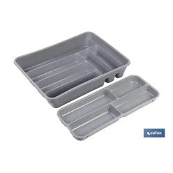 CUBERTERO  GRIS 40X30X7 cm DOS ALTURAS venta unitaria