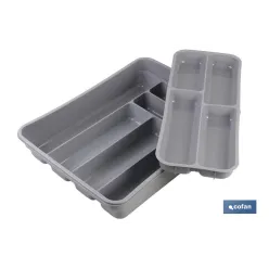 CUBERTERO  GRIS 40X30X7 cm DOS ALTURAS venta unitaria