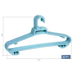 PACK DE 6 PERCHAS AZULES CLARO  38 X18 CM