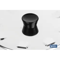 TAPA C/DESVAPO  ACERO INOX 24 cm venta unitaria