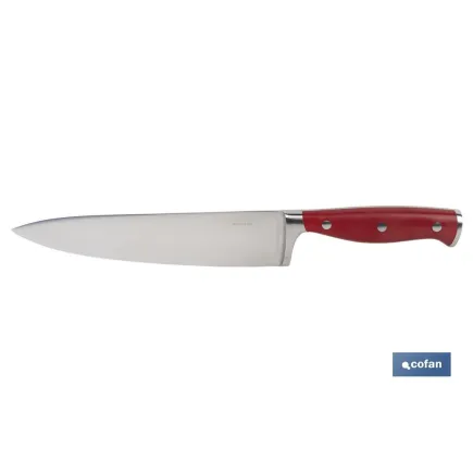 CUCHILLO COCINA HOJA 20cm  MODELO AGUACEJO ROJO